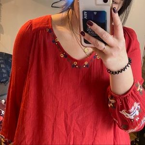 Burnt orange Altar’d State dress